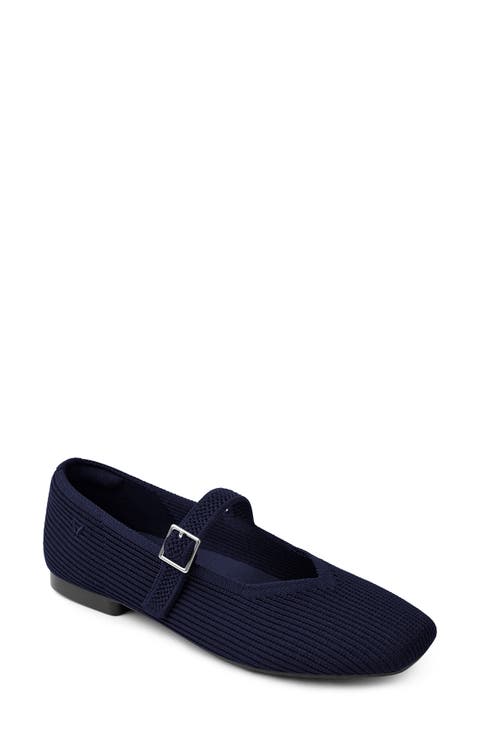 Margot Mary-Jane Square-Toe Ballet Flats