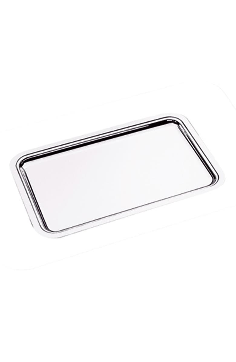 Mepra Novecento Rectangular Serving Tray, Main, color, Silver