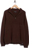 Lucky Brand Cable Mock Neck Quarter Zip Sweater