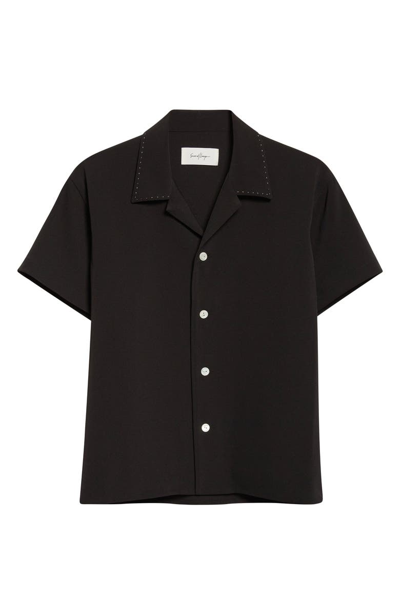 Second Layer Avenue Camp Shirt, Alternate, color, Black