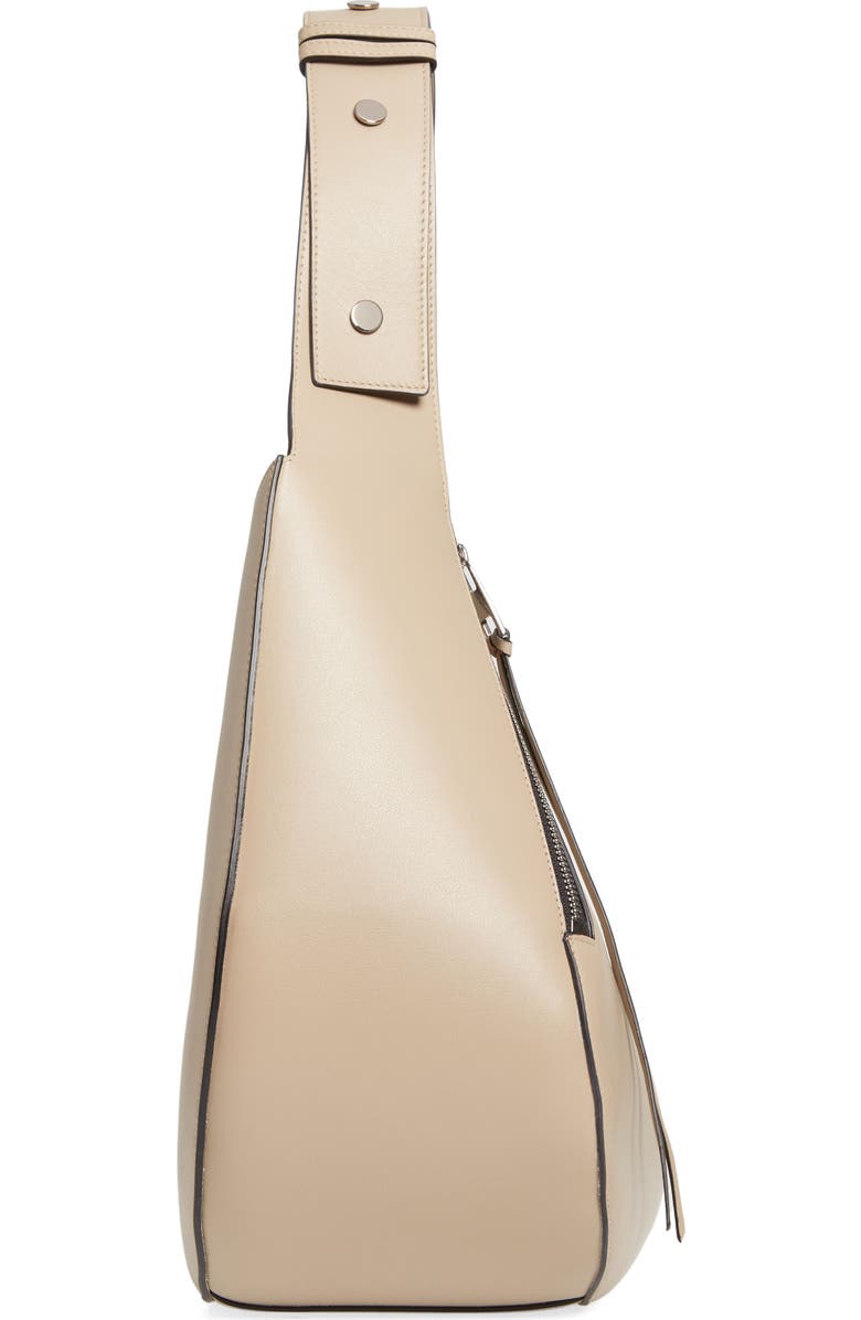 McQueen The Skull Leather Hobo Bag, Alternate, color, Camel