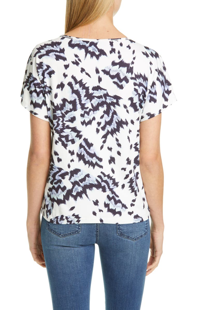 St. John Collection Painted Butterfly Print Jersey Top, Alternate, color, 