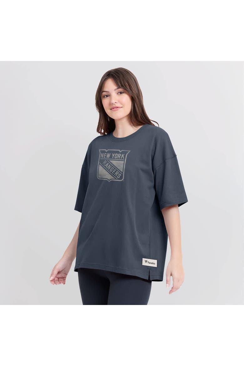 Women's Fanatics Blue New York Rangers Oversized Elements Raw Edge Future Ground T-Shirt, Alternate, color, Blue