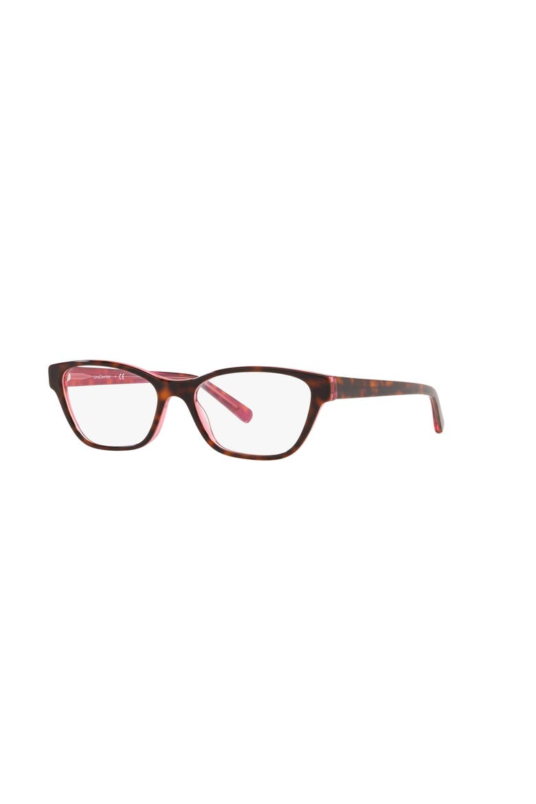 52mm Square optical glasses, Main, color, Pink Tortoise