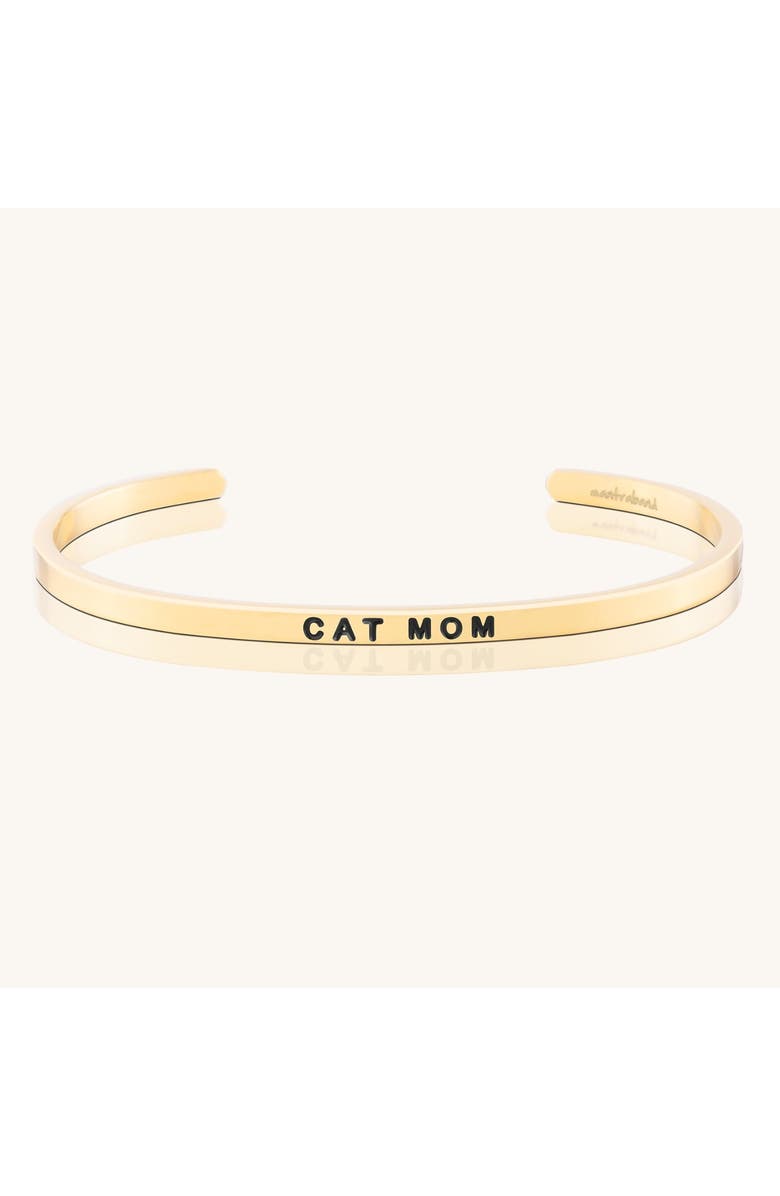 Mantra Cat Mom bracelet, Main, color, Yellow Gold