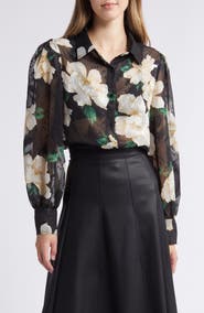 NIKKI LUND Aubree Floral Button-Up Shirt