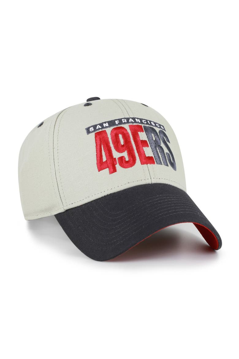 Men's '47  Gray/Black San Francisco 49ers Half Block Text MVP Adjustable Hat, Alternate, color, Gray
