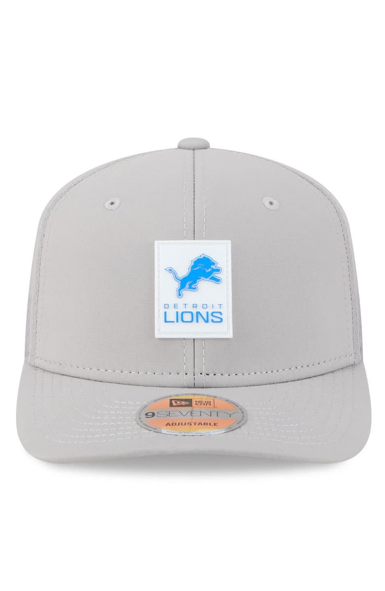 New Era Men's New Era Gray Detroit Lions 2025 Sideline  9SEVENTY Adjustable Trucker Hat, Alternate, color, 