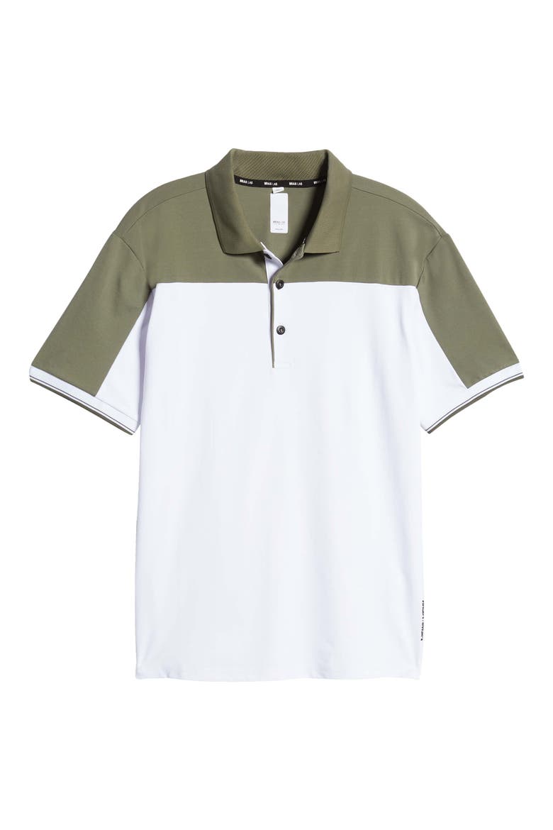 Leto Two-Tone Polo, Alternate, color, OLIVE