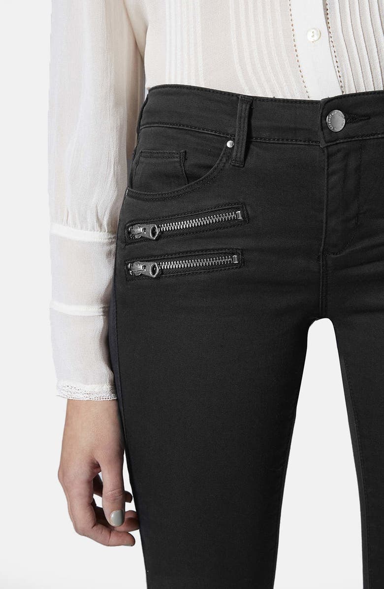 Topshop Moto Biker Jeans, Alternate, color,