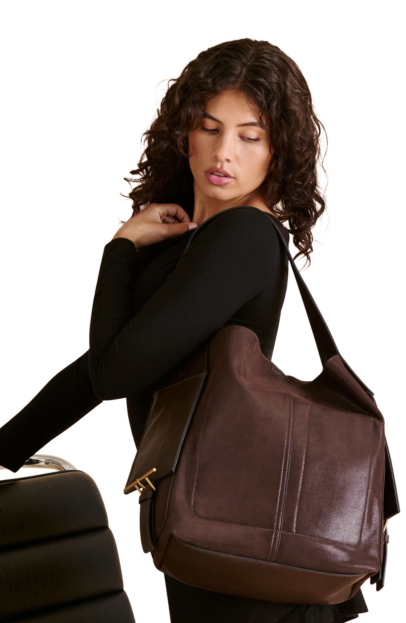 Dolce Vita Arden Faux Leather Tote, Alternate, color, Espresso