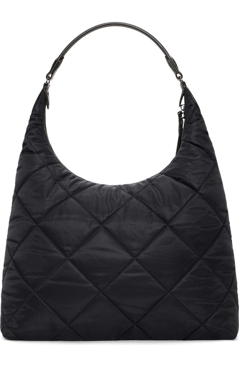 MZ Wallace Madison Quilted Nylon Shoulder Bag, Alternate, color, Black