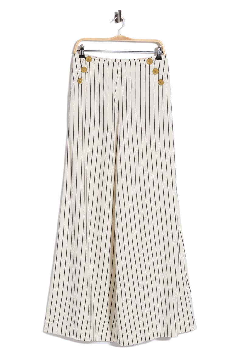 Kingston Pinstriped Wide Leg Pants, Main, color, VINTAGE WHITE/BLACK PIN STRIPE