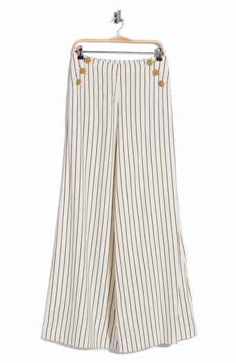 Kingston Pinstriped Wide Leg Pants