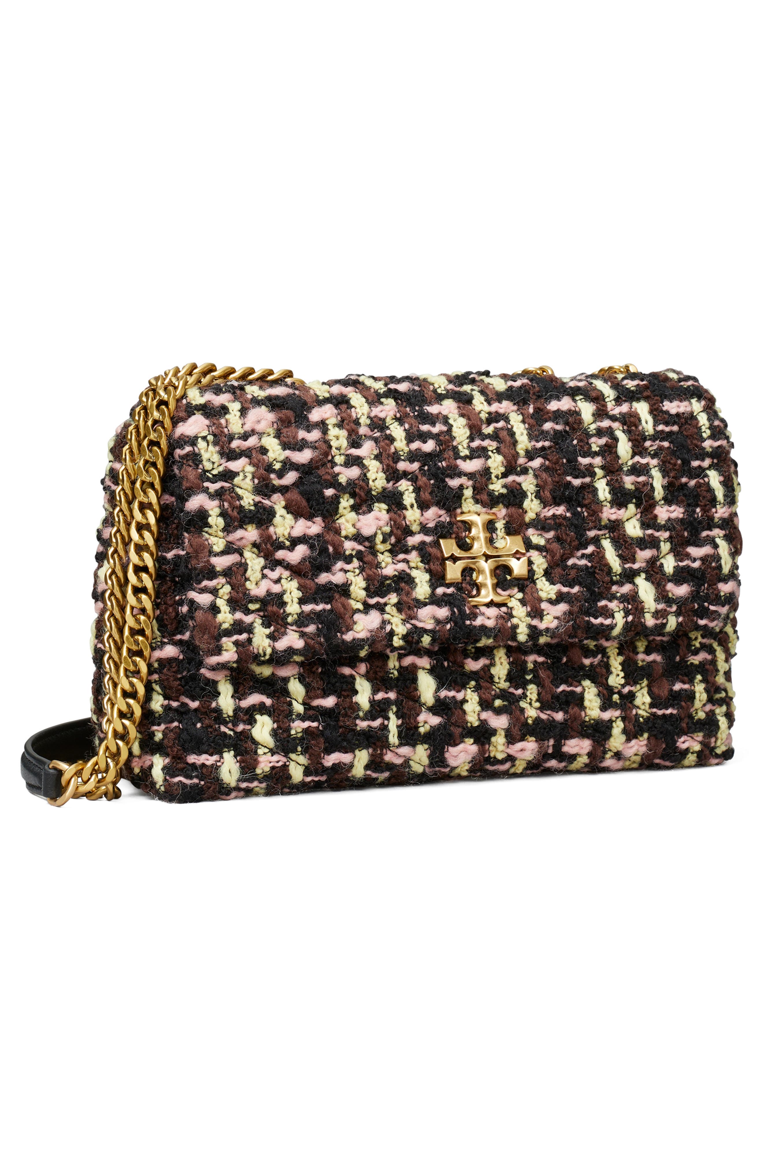 Tory Burch Small Kira Tweed Wool Blend Convertible Shoulder Bag, Alternate, color, 