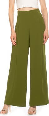 Alexia Admor Elia High Waist Pleat Wide Leg Pants