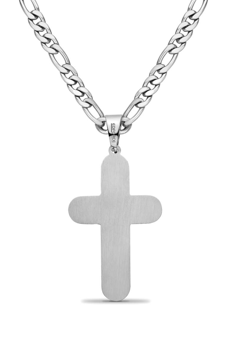 Men's Cross Pendant Necklace, Alternate, color, SILVER