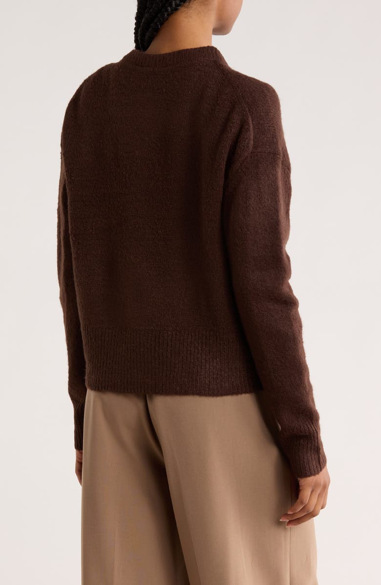 RDI Crewneck Cardigan, Alternate, color, Coffee Bean