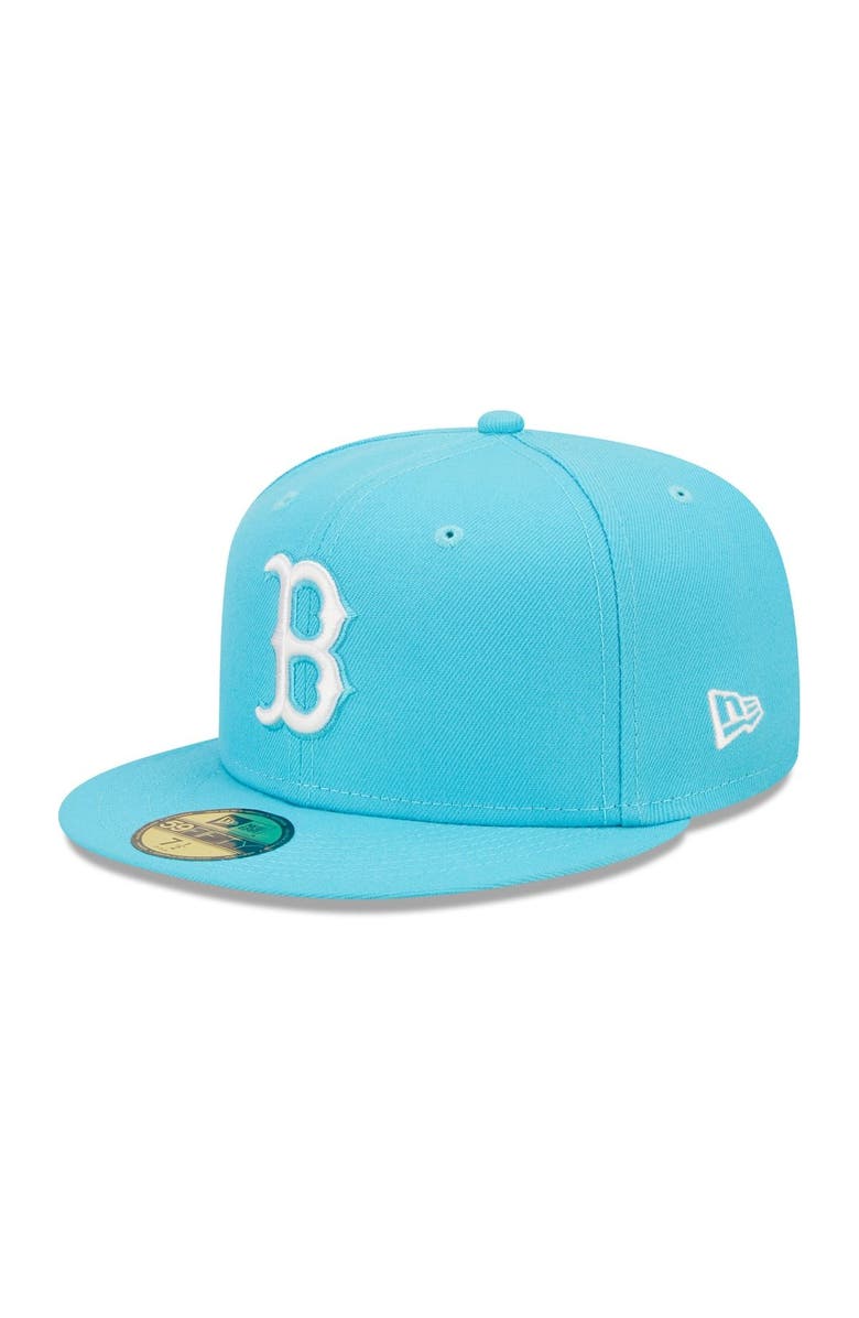 New Era Men's New Era Blue Boston Red Sox Vice Highlighter Logo 59FIFTY Fitted Hat, Main, color, 
