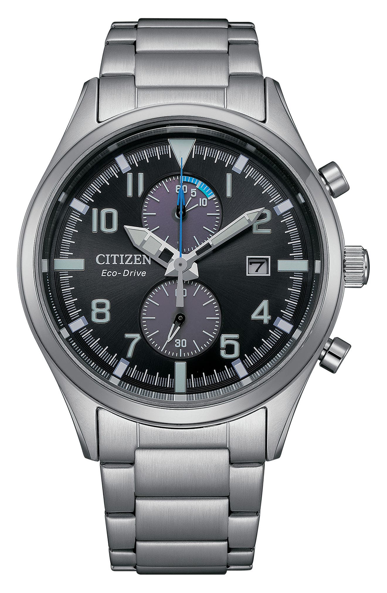 Citizen Eco Drive Chronograph Stainless Steel Bracelet Watch, 43mm