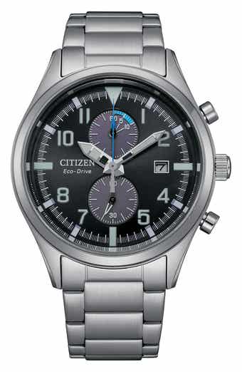 Citizen Eco Drive Chronograph Stainless Steel Bracelet Watch, 43mm