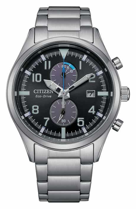 Citizen Eco Drive Chronograph Stainless Steel Bracelet Watch, 43mm