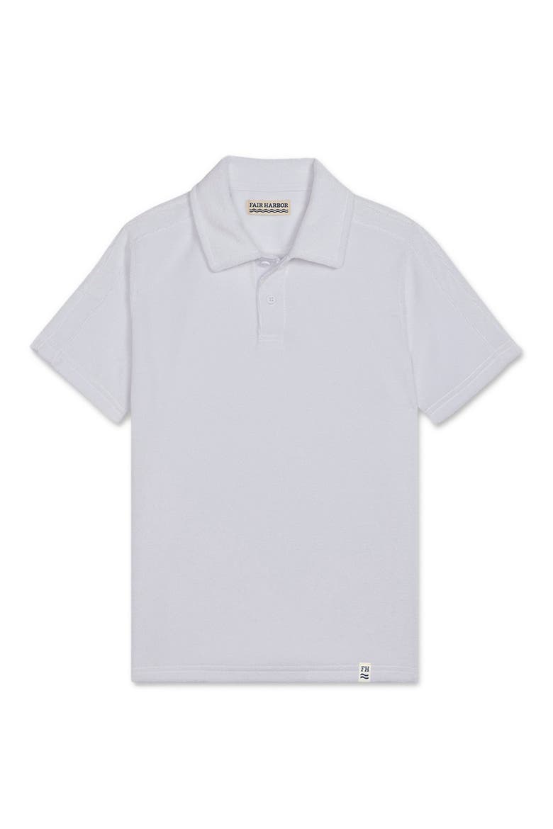 Kids' Ravello Terry Cloth Polo, Main, color, WHITE