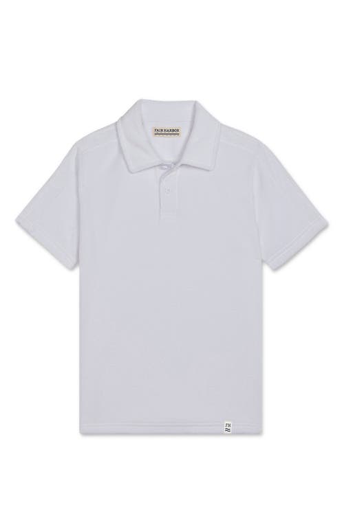 Fair Harbor Kids' Ravello Terry Cloth Polo In White