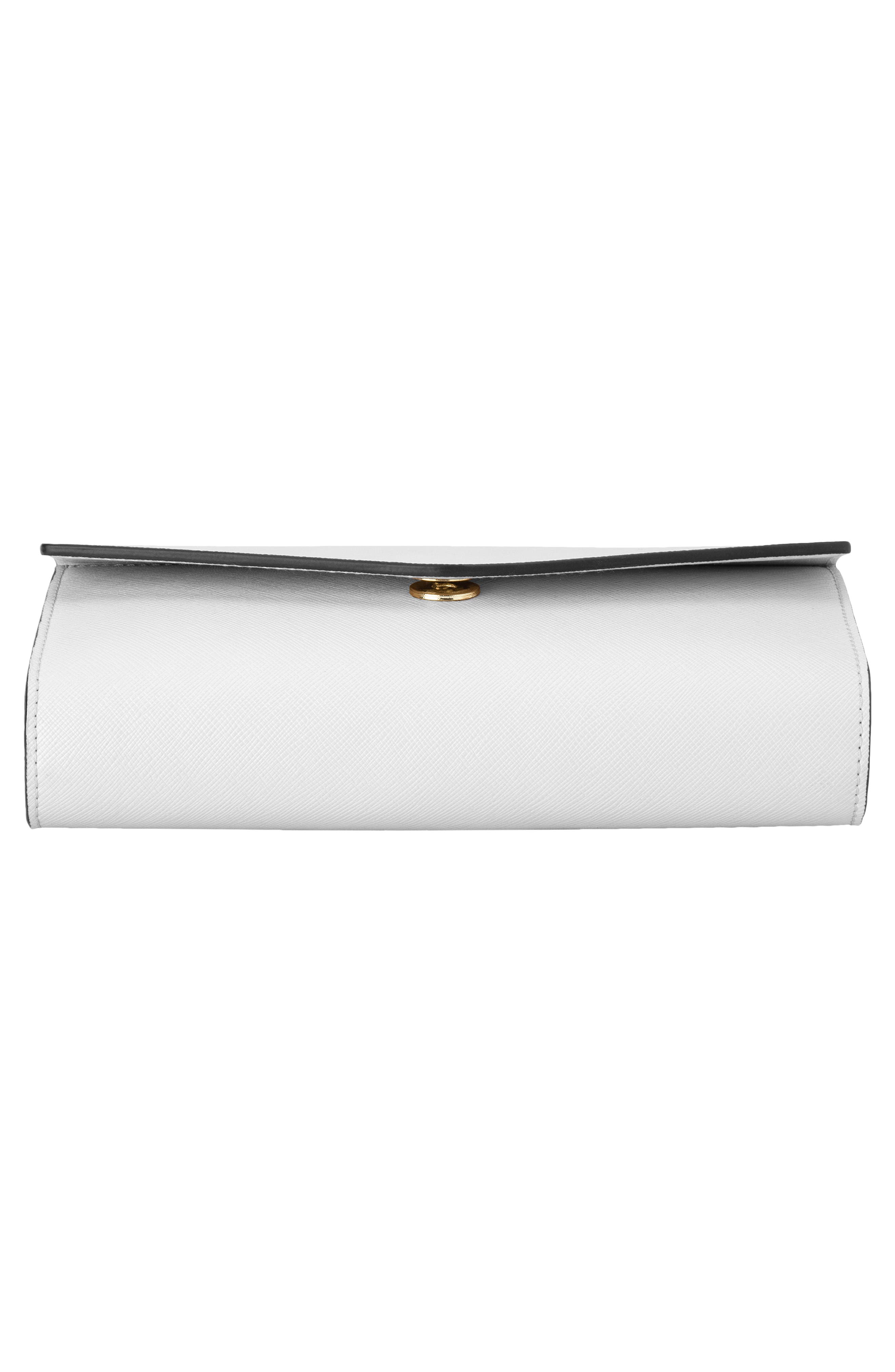 Nic Faux Leather Clutch, Alternate, color, WHITE