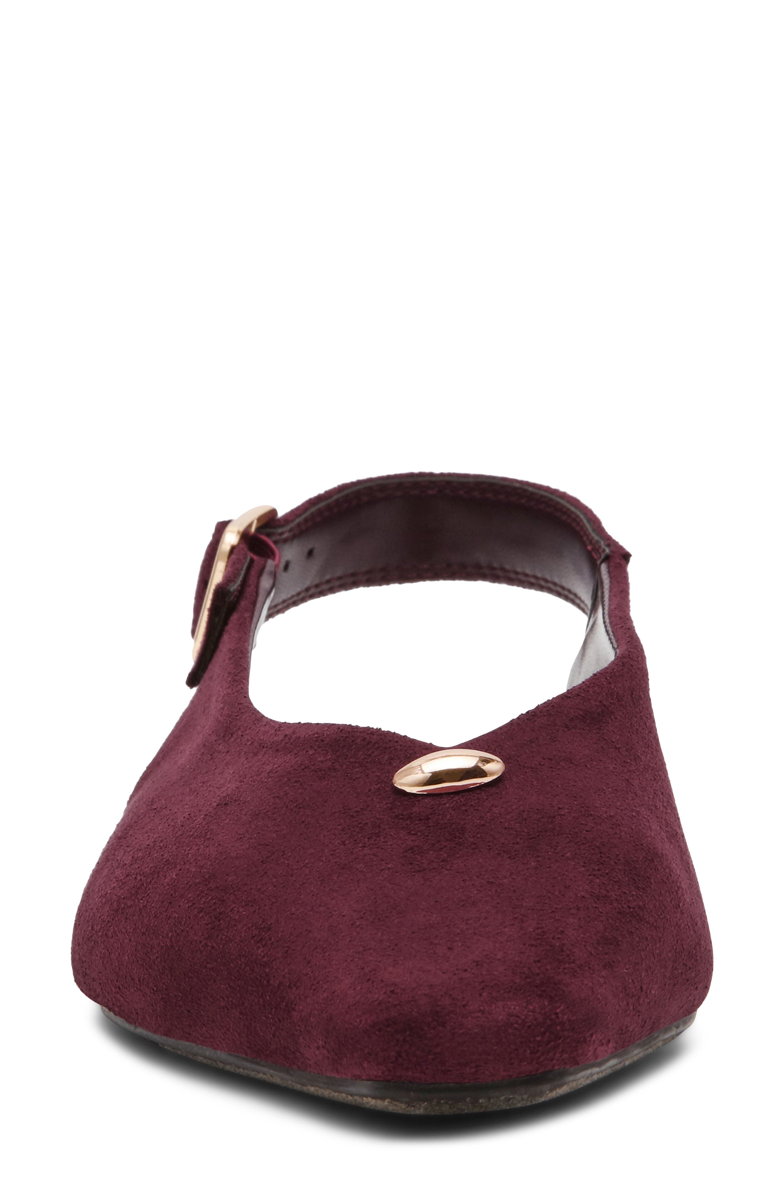 Renada Slingback Flat, Alternate, color, BURGUNDY