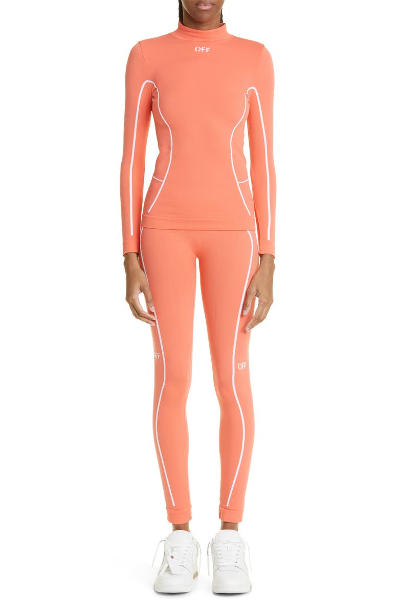 Off-White Stamp Seamless Leggings, Alternate, color, 