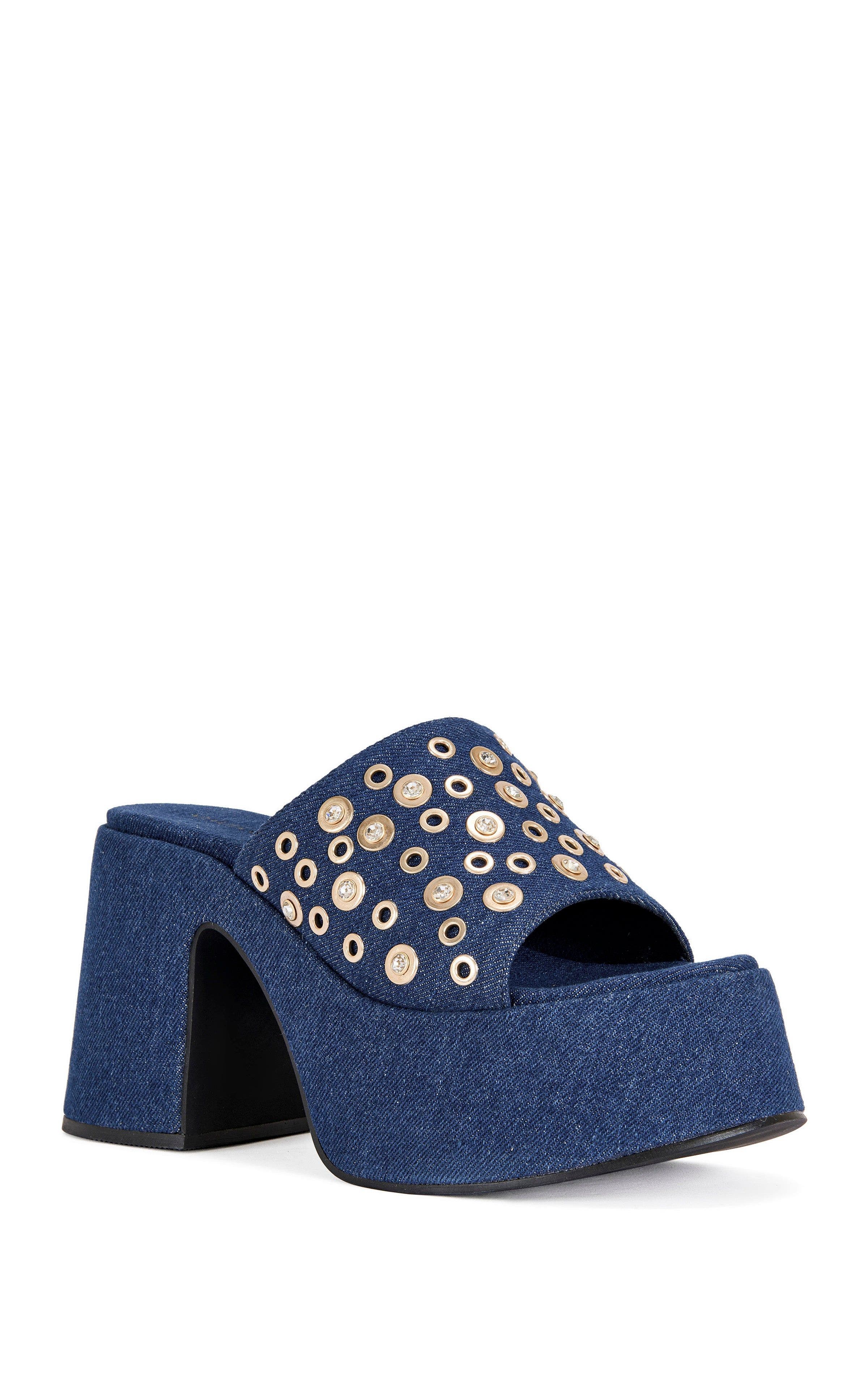 AZALEA WANG THEODORA-DENIM PLATFORM SANDAL - DENIM / 6 / BLOCK, Alternate, color, Denim