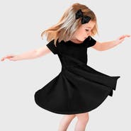 CITY THREADS Girls 100% Cotton Jersey Short SleeveTwirly Skater Dress