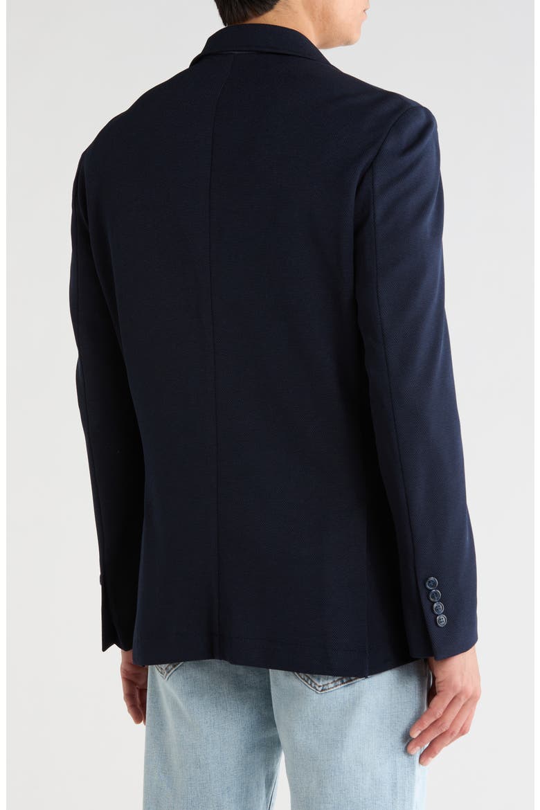 Mélange Knit Sport Coat, Alternate, color, NAVY