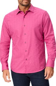 Robert Graham Long Sleeve Cotton Jacquard Shirt
