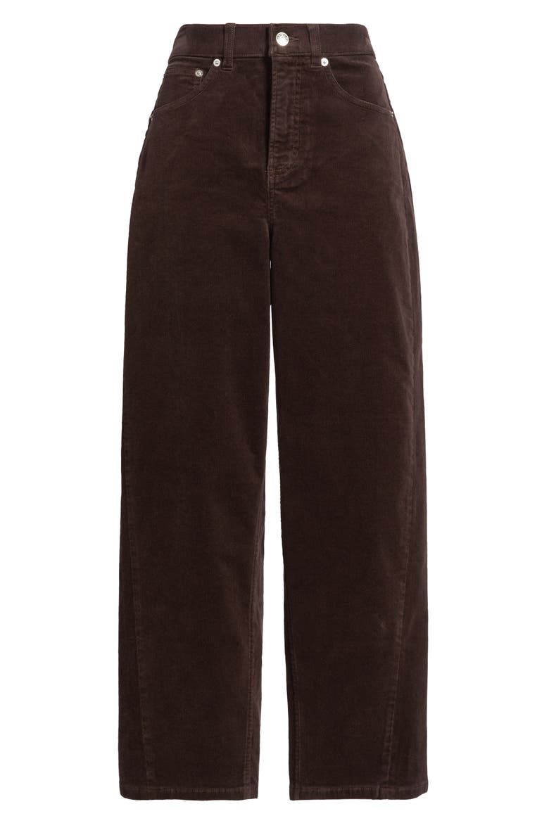 Corduroy Barrel Pants, Alternate, color, TRUFFLE BROWN