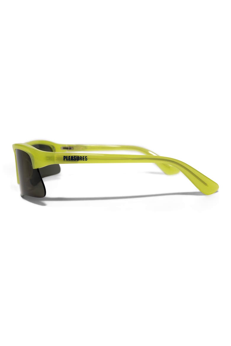 x Akila Active Semi Rimless Rectangular Sunglasses, Alternate, color, LIME