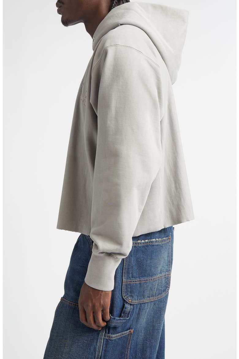 Décortiqué Logo Raw Cut French Terry Hoodie, Alternate, color, DOVE