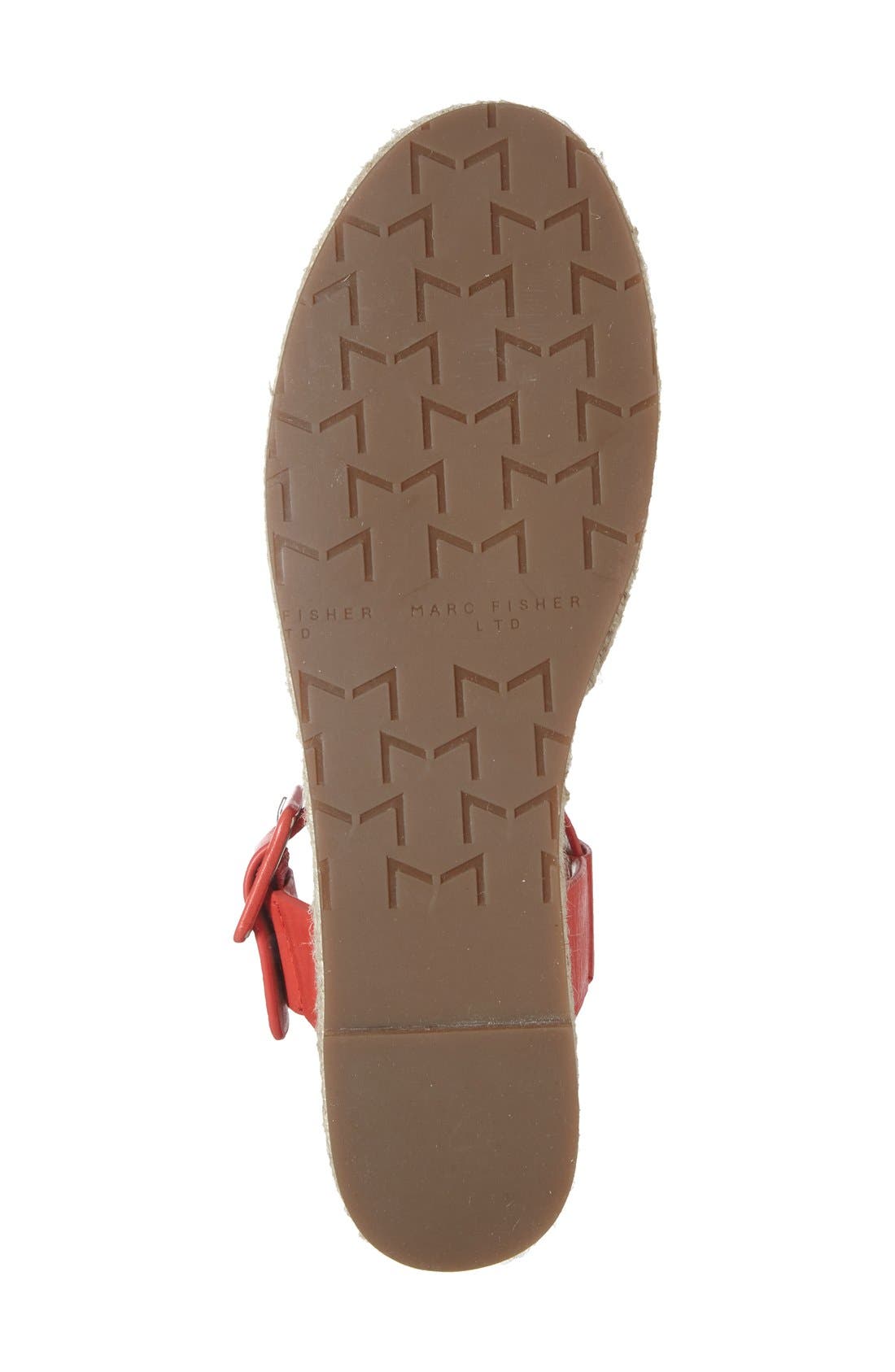 'Vienna' Espadrille Sandal, Alternate, color, RED LEATHER