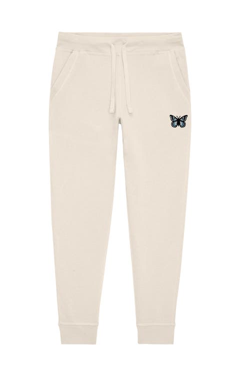 Womens Butterfly Midweight Fleece Jogger Pant
