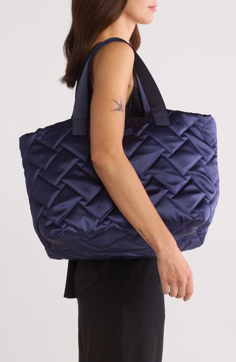 Kurt Geiger London Recycled Polyester Quilted Shopper Bag, Alternate, color,