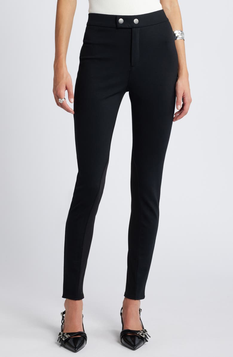 Open Edit Stretch Fitted Pants, Main, color, Black
