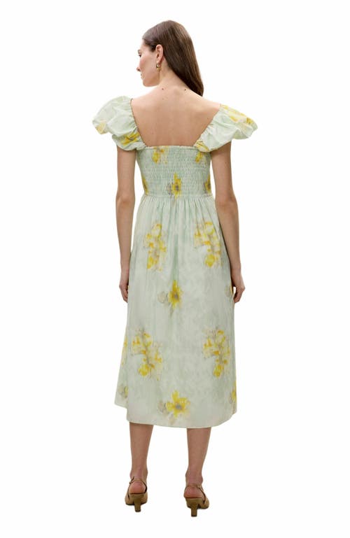 Rebecca Taylor Yara Poplin Midi Dress In Bluebell