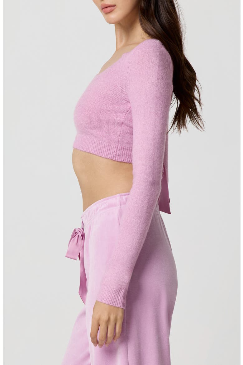 Tie Back Bow Pullover, Alternate, color, MAUVE MIST