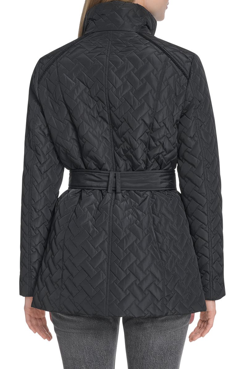 Cole Haan Signature Quilted Coat, Alternate, color, Black