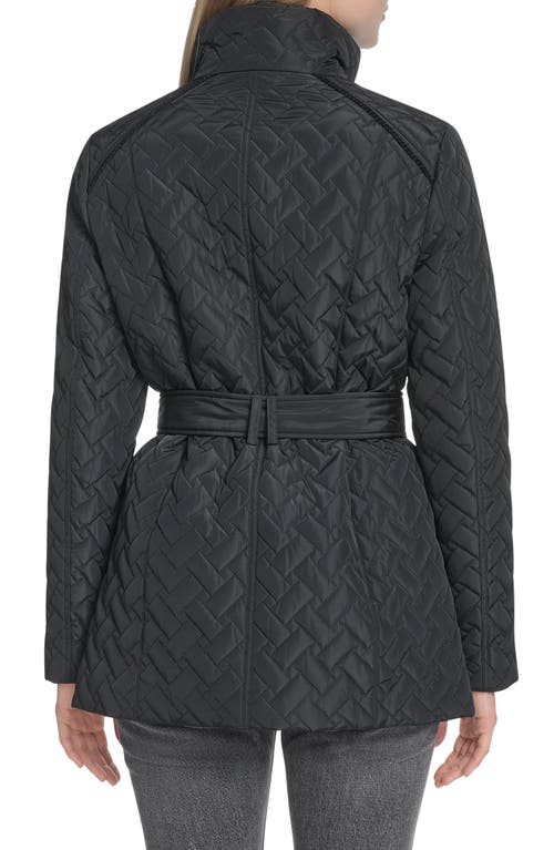 Cole Haan Signature Quilted Coat In Black