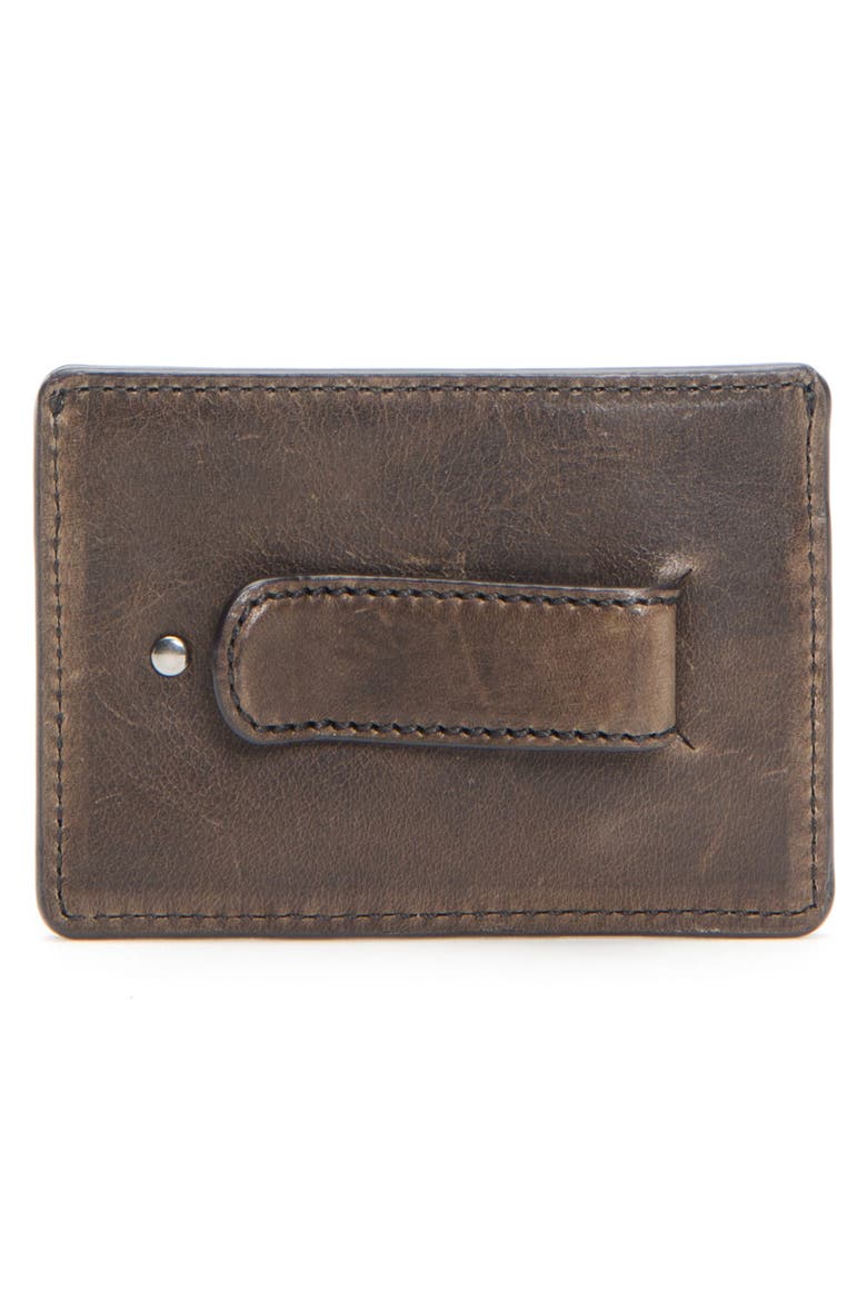 Logan Leather Money Clip Card Case, Alternate, color, GREY