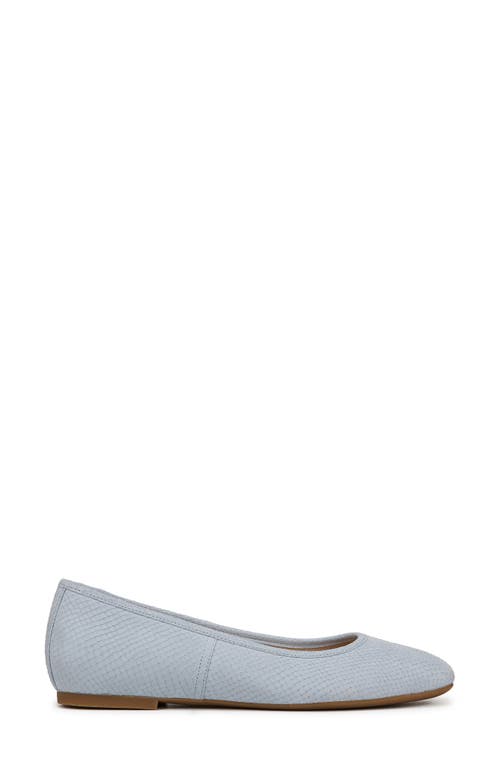 Vionic Alexa Womens Leather Slip On Ballet Flats In Blue Mist
