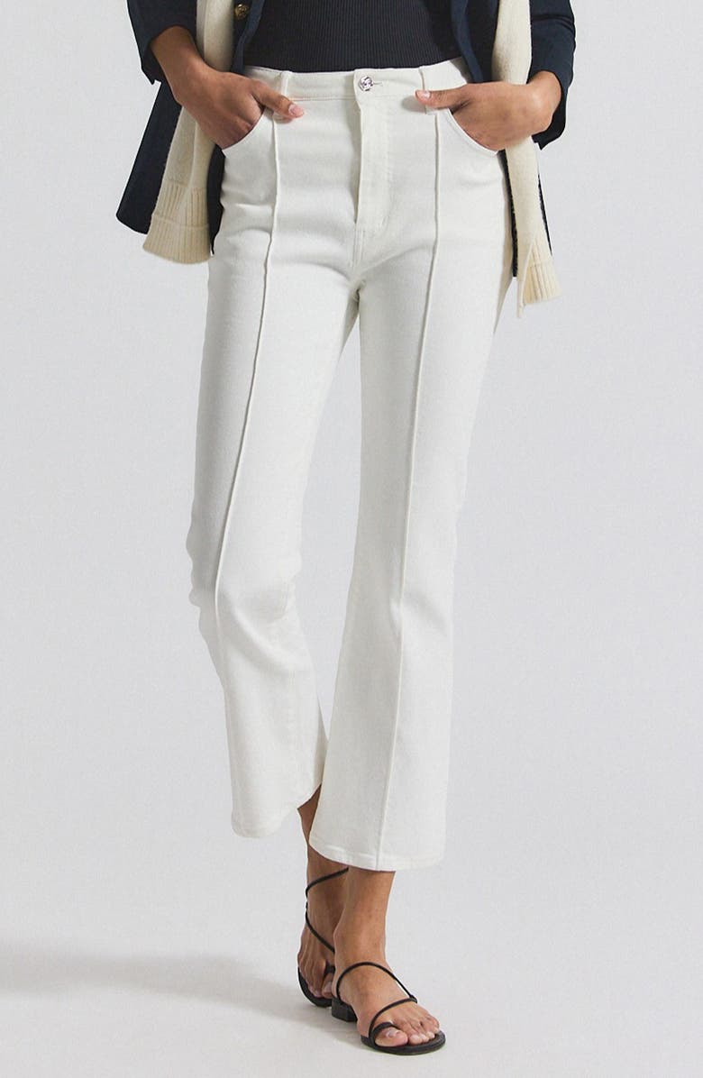 Derek Lam 10 Crosby Perce Pintuck Pleat Comfort Stretch Crop Jeans, Main, color,