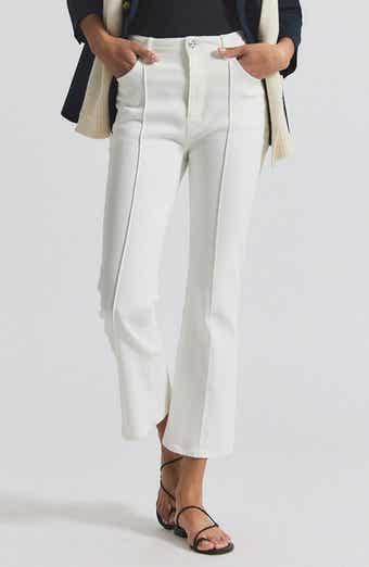 Perce Pintuck Pleat Comfort Stretch Crop Jeans